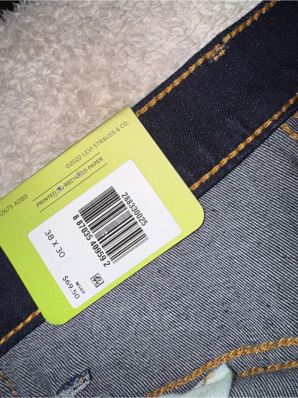 Levi's 512 Slim Taper Jeans 38x30 - Picture 2 of 4
